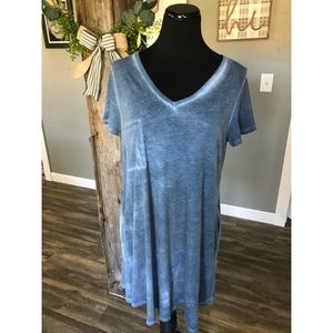 blue t shirt dress